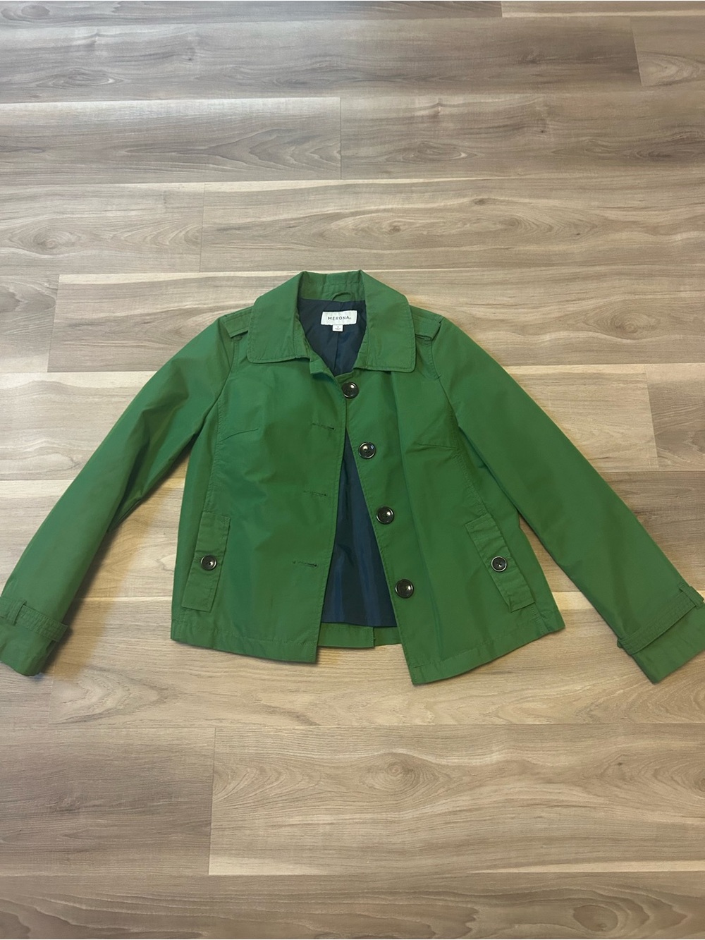 Merona Green Short Trench Jacket